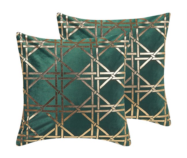 Beliani Almofada decorativa CASSIA 45x45 Cinza