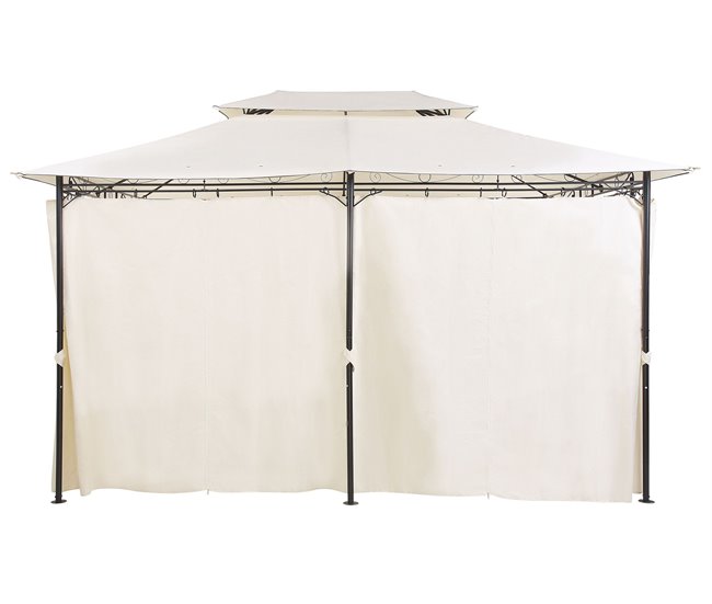 Beliani Pérgola de Jardim COLOS 400x300 Bege