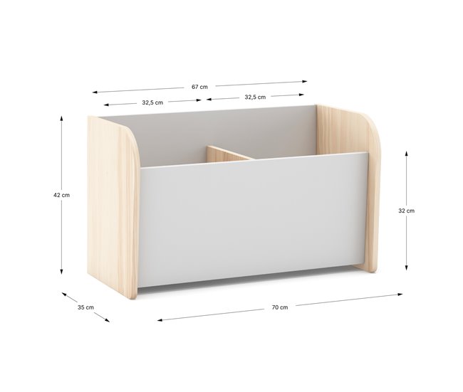 Arca SIANNE 2 aberturas Natural/ Branco