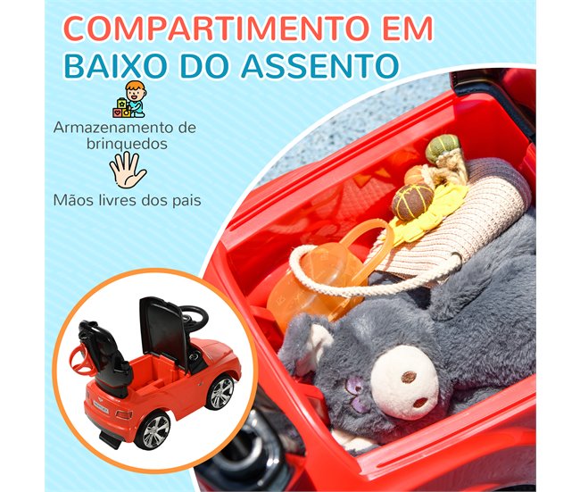 Carro Andador para Bebé PP, TPR e Aço AIYAPLAY Branco