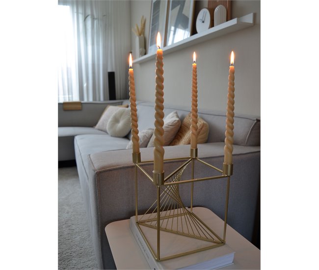 Beliani Candelabro MINDORO Dourado