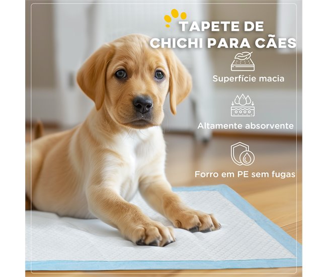 Resguado de Treino Tecido não Tecido, Papel e PE PawHut Azul