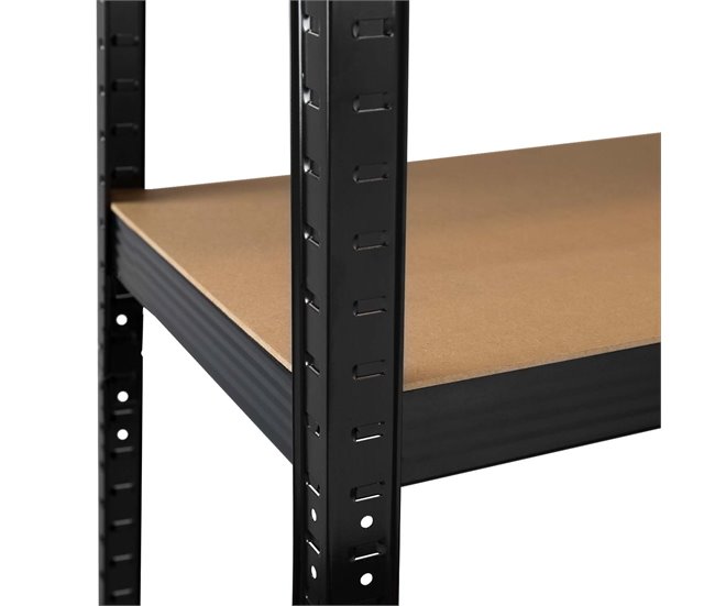 Pack 2 Prateleiras Modulares com 5 Prateleiras Ajustáveis ​​O91 Preto