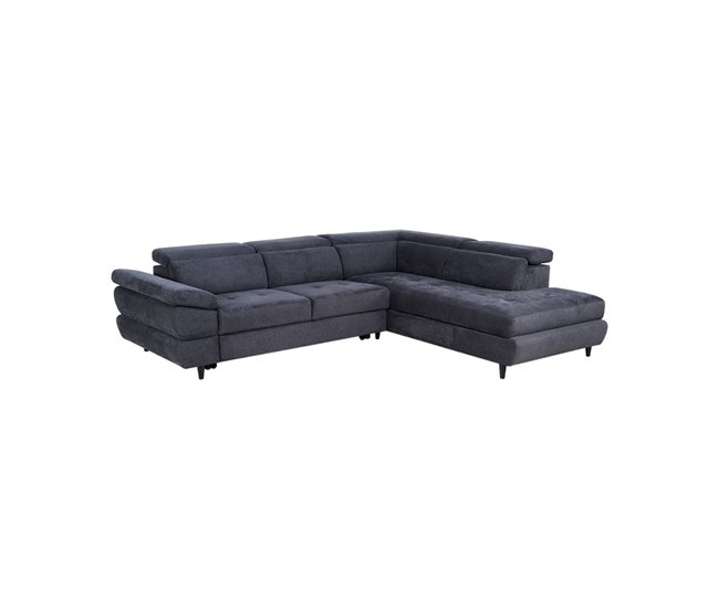 Sofá de canto OMEGA com cama cor antracite Antracite