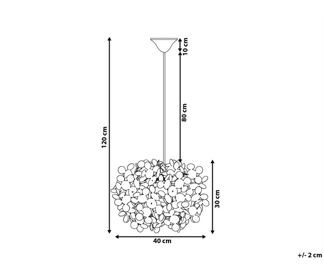Beliani Candeeiro de tecto LAMONE Branco/ Bege