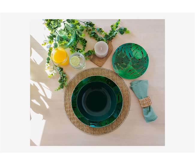 Serviço jantar AMAZONAS 18 peças marca KACTUS HOME Verde