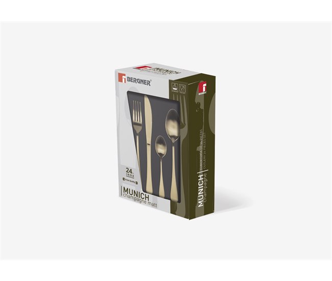 Set de 24 talheres 24 peças MUNICH Dourado