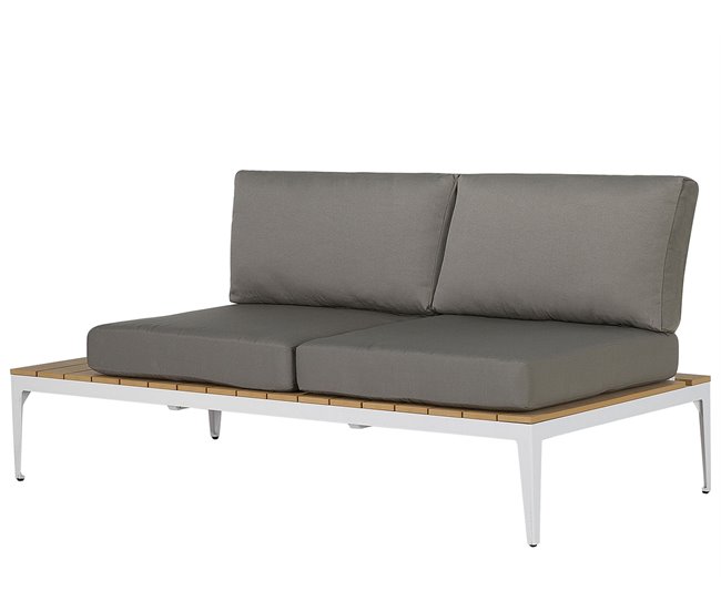 Beliani Conjunto lounge POSITANO Cinza Escuro