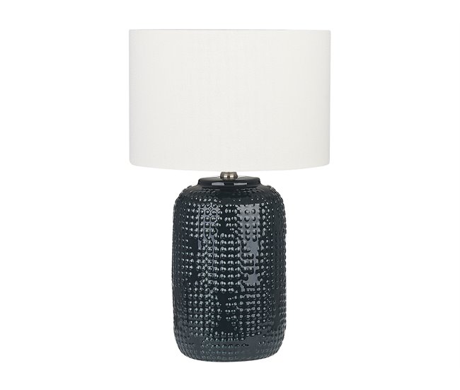 Beliani Candeeiro de mesa MUSSEL Branco/ Bege
