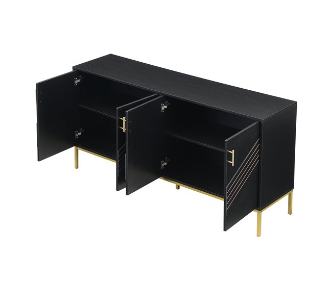 Aparadores 160 Preto/ Madeira