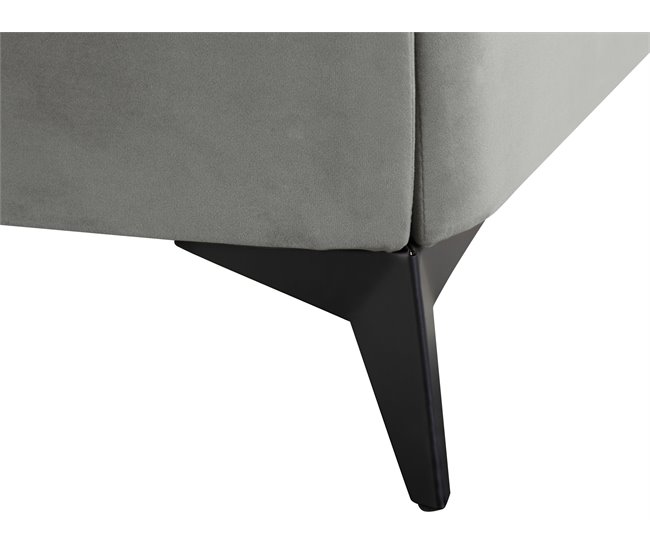 Beliani Cama com estrado Veludo MELLE 176x233 Cinza