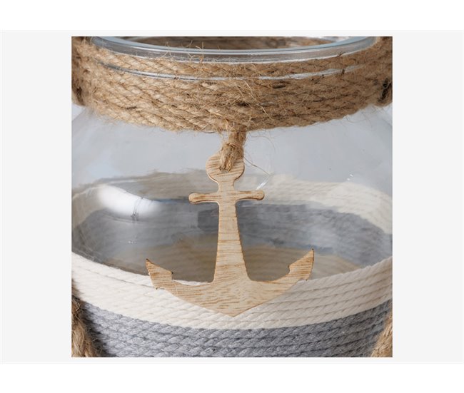 Lanterna decorativa de vidro STRIPS sortida Multicor