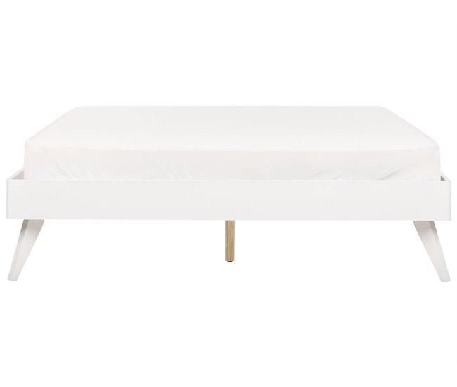 Beliani Cama com estrado MDF BERRIC 167x202 Branco
