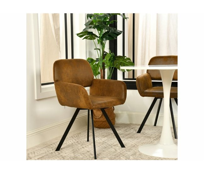 Conjunto de mesa e 4 cadeirões vintage Branco