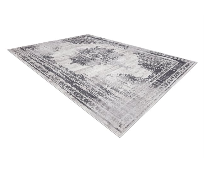 ANDRE 1187 Tapete Ornamento vintage antiderrapante 120x170 Cinza