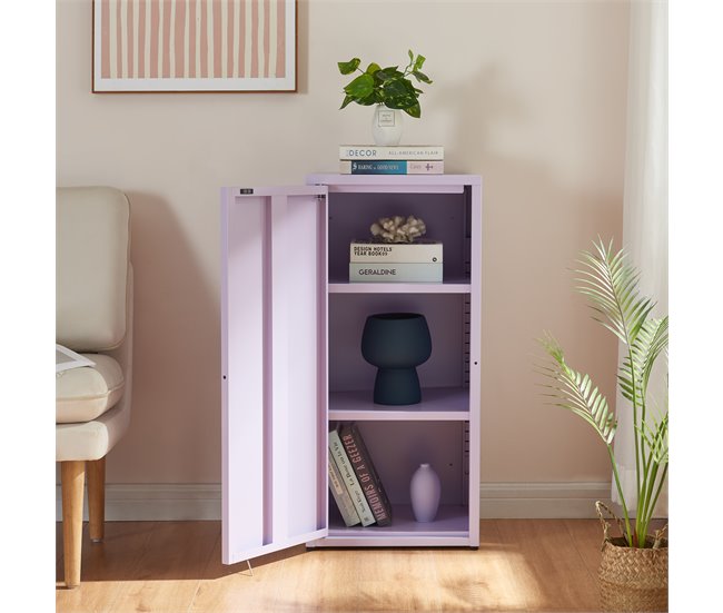 Armário de escritório Burlöv aço Violeta