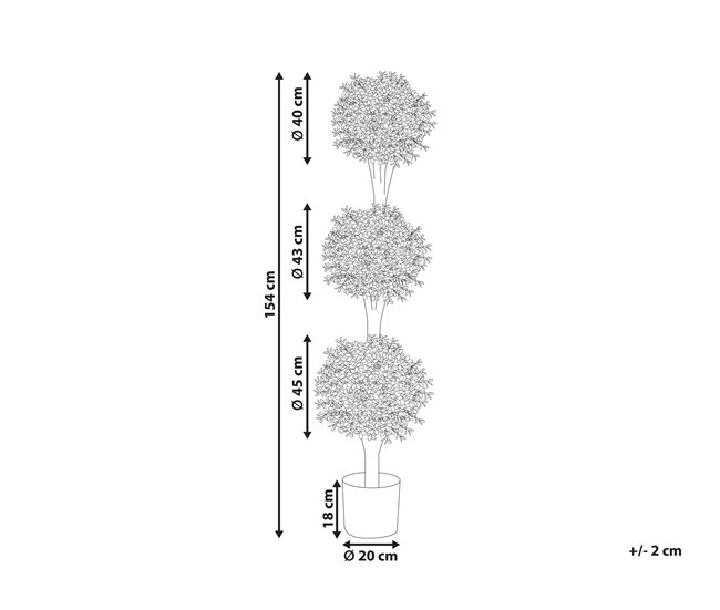 Beliani Planta artificial BUXUS BALL TREE Verde
