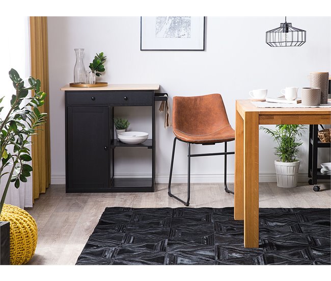 Beliani Pelos curtos KASAR 160x230 Preto