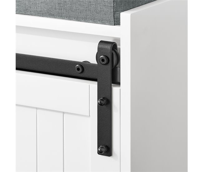 Banco para sapatos Bequeño com porta de correr FSR133-K-W SoBuy PT Branco