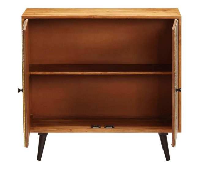 Aparador buffet mueble consola mueble de almacenamiento cm Castanho