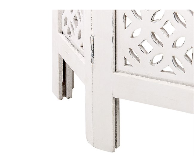 Beliani Mesa de apoio BADHI Branco/ Bege