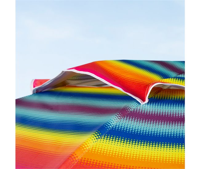 Aktive Guarda-chuva de praia à prova de vento com 8 hastes riscas Multicor