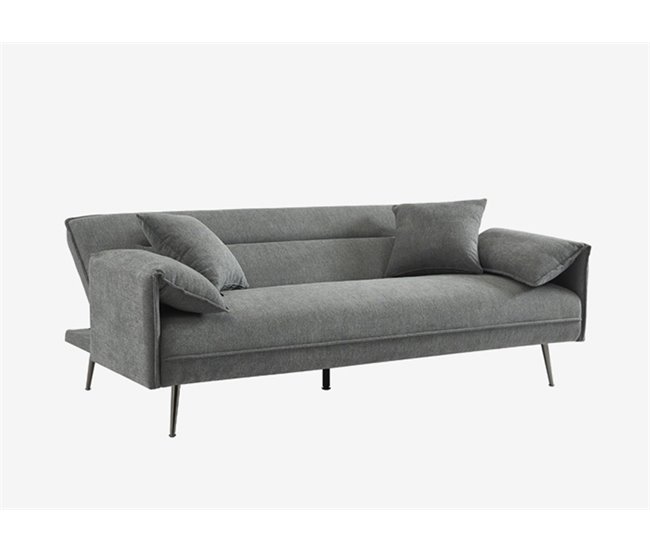 Sofá cama 3 lugares EIDEN cor cinza Cinza