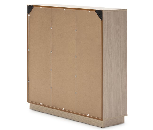  Estante Vigo 110x110 cm, Estante de escritório, Cor Carvalho/Cinza, 110 x 33 x 110cm, 110 x 33 x 110cm 110 Carvalho