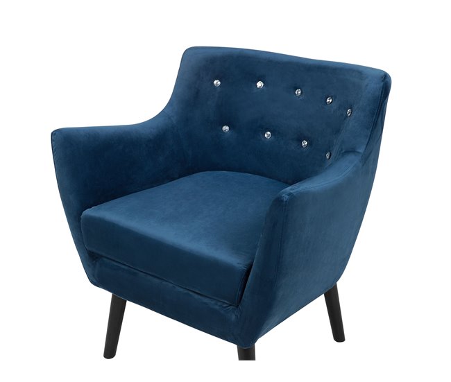 Beliani Poltrona DRAMMEN Azul Marino