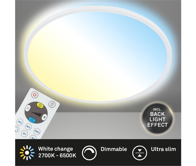 Plafon SLIM LED 1 18W 29cm circular marca BRILONER Branco