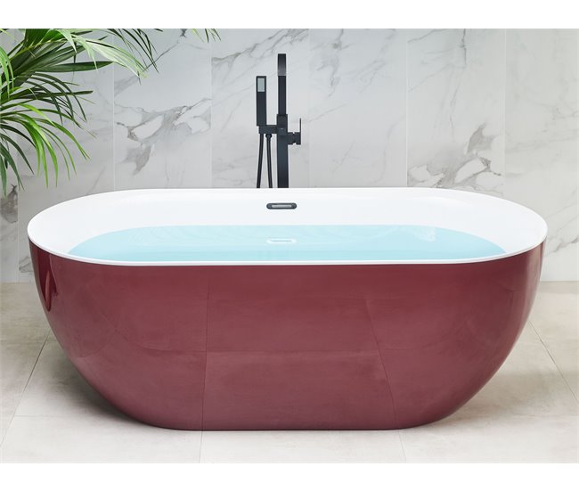 Beliani Bañera independiente CARRERA 80x170 Vermelho