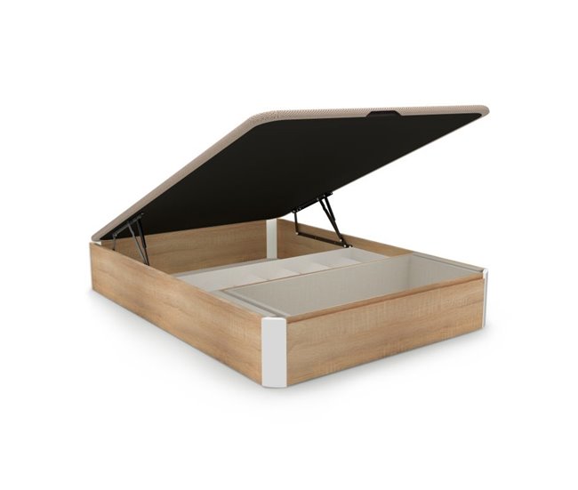 Sommier rebatível luxo S-Max 3D 135x190 Natural/ Branco