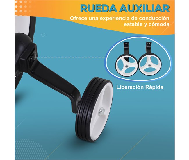 Bicicleta de Equilibrio PP, Metal HOMCOM Preto