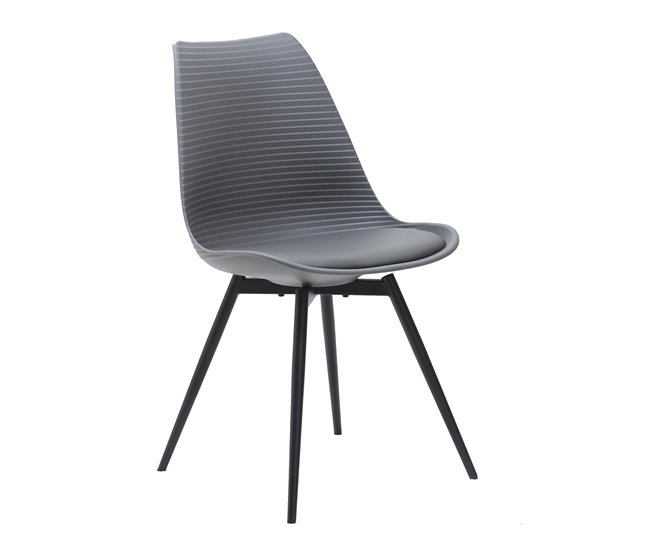 Conjunto de 4 cadeiras de cozinha MAEVA  Cinza