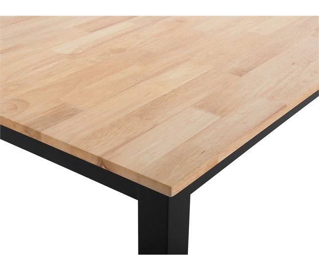 Beliani Mesa de comedor GEORGIA 90x150 Preto