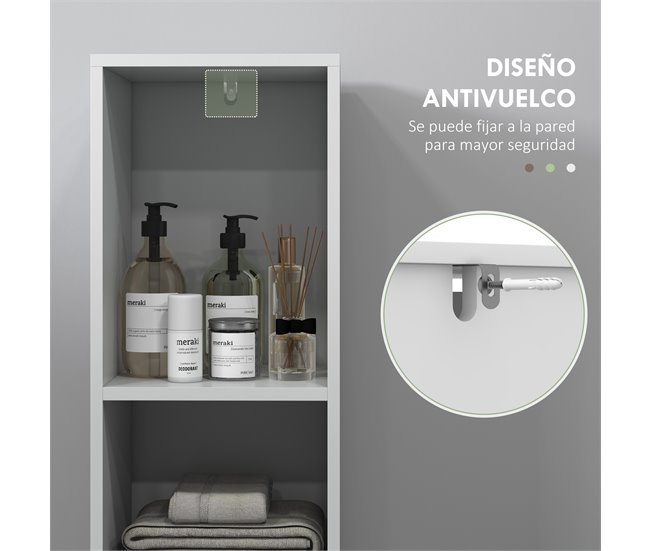 Coluna Casa de Banho MDF HOMCOM, casa - casa de banho Branco