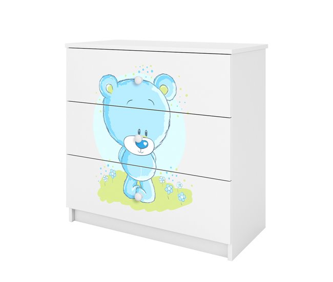 Arca com 3 gavetas Kocot Kids Babydream Bear Branco