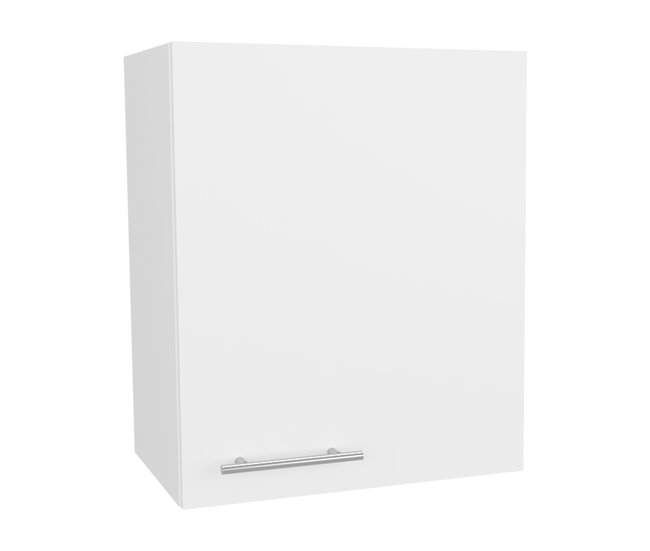 Armário Manchester em melamina com 2 prateleiras e 1 porta 50 Branco