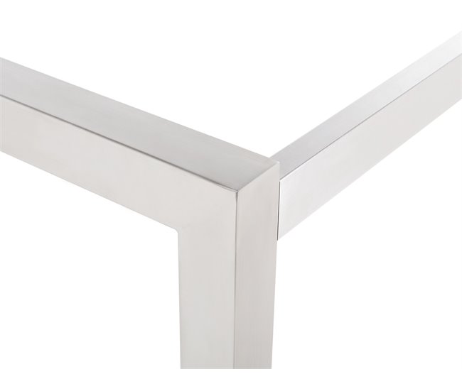 Beliani Mesa de refeição GROSSETO 90x180 Cinza Escuro