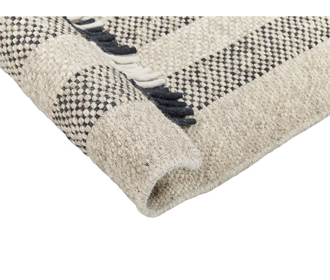 Beliani Pelos curtos TACETTIN 80x150 Branco/ Bege