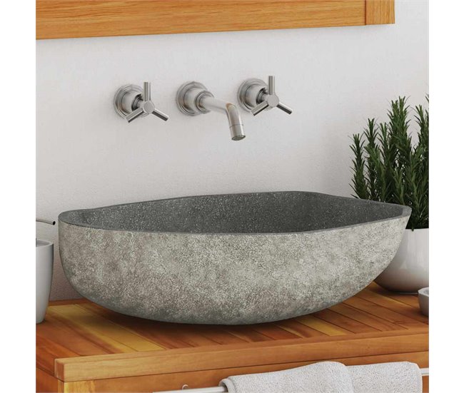 Lavatório - Lavabo - Pia de banheiro oval Antracite