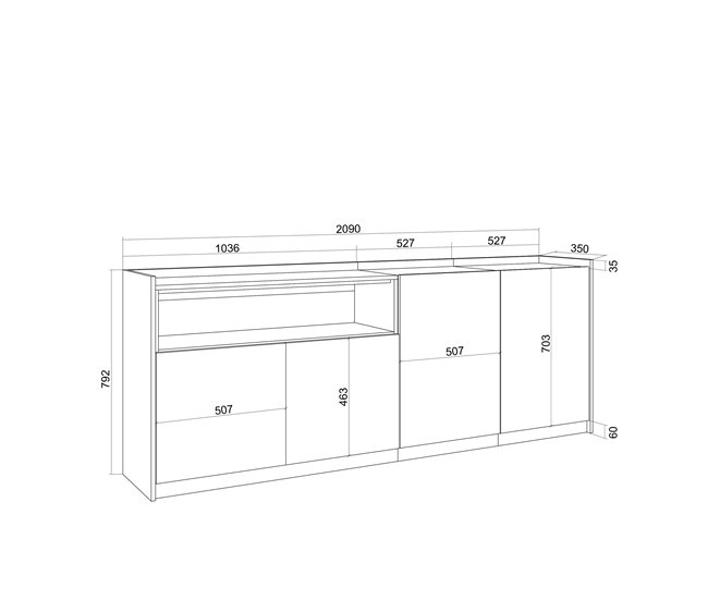 Aparador SOKKEL 207 Carvalho