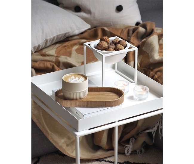 Beliani Mesa de apoio SAXON 40x40 Branco