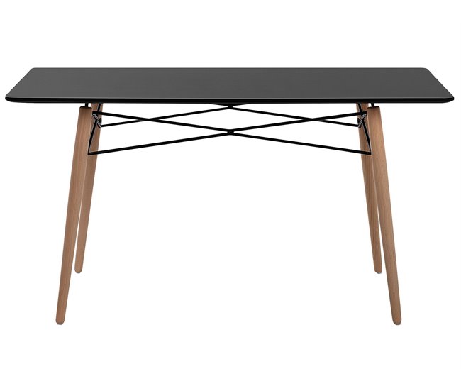 Beliani Mesa de comedor BIONDI 80x140 Preto