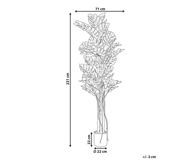 Beliani Planta artificial MONSTERA PLANT Verde