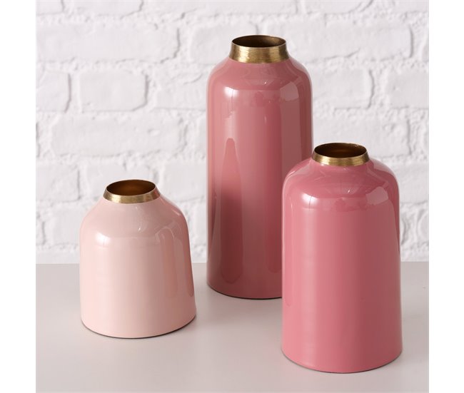 Vaso de metal rosa MAGEL 