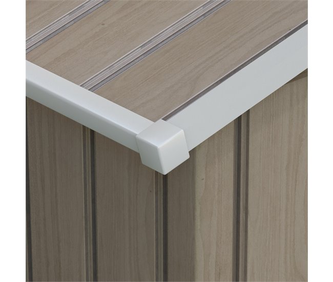 Abrigo de Jardim Aço Galvanizado e PP Outsunny Cinza