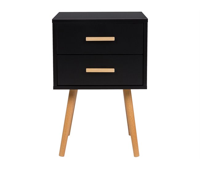 Beliani Mesa de centro ALLOA 40x40 Preto