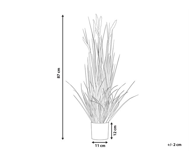 Beliani Planta artificial REED PLANT Verde