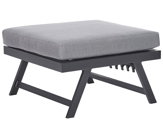 Beliani Conjunto lounge COCCORINO Cinza Escuro
